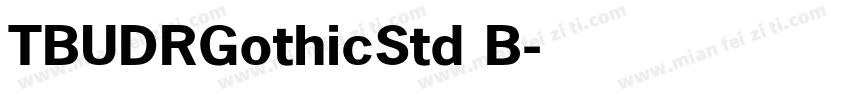 TBUDRGothicStd B字体转换